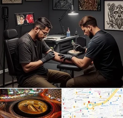 تاتو کار در میدان ولیعصر 