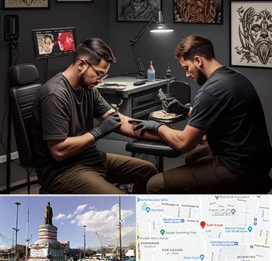 تاتو کار در کارگر جنوبی 