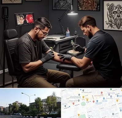 تاتو کار در میدان کاج 