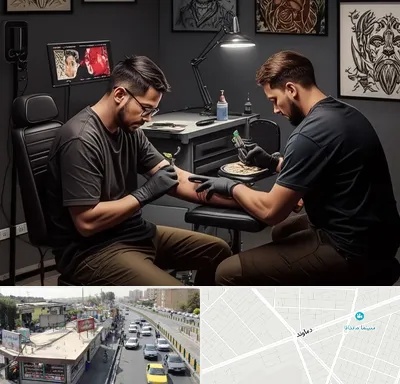 تاتو کار در خیابان دماوند