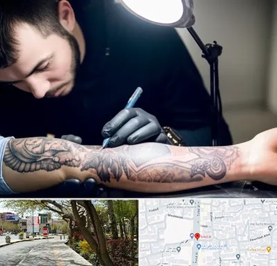 تاتو کار مرد در خیابان توحید اصفهان