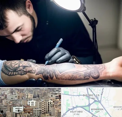 تاتو کار مرد در جنوب شرق تهران