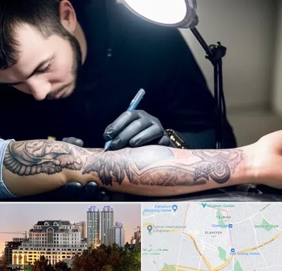 تاتو کار مرد در فرشته