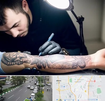 تاتو کار مرد در ستارخان