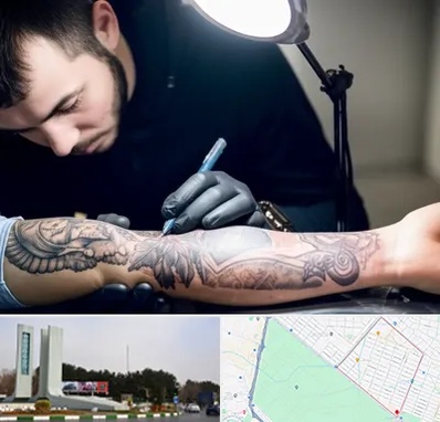 تاتو کار مرد در بلوار فلسیطین مشهد