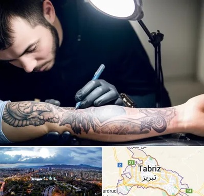 تاتو کار مرد در تبریز