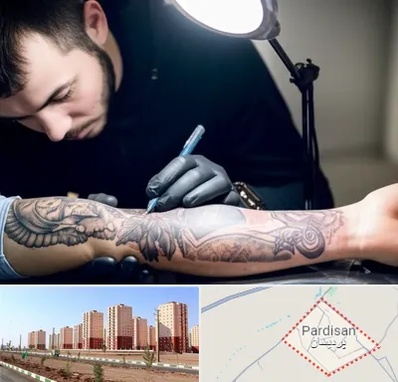 تاتو کار مرد در پردیسان قم