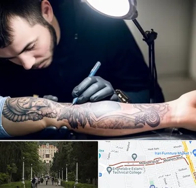 تاتو کار مرد در بلوار معلم رشت