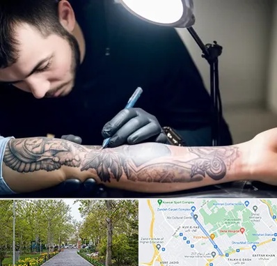 تاتو کار مرد در قدوسی غربی شیراز 