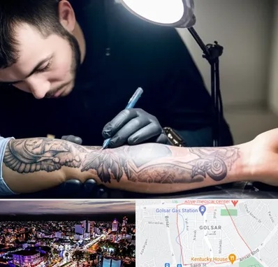 تاتو کار مرد در گلسار رشت