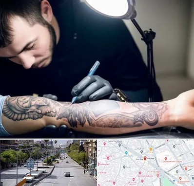 تاتو کار مرد در خیابان زند شیراز 