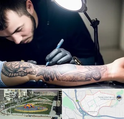 تاتو کار مرد در مرزداران تبریز 