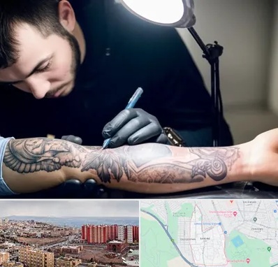 تاتو کار مرد در سهند تبریز