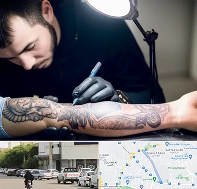 تاتو کار مرد در قدوسی شرقی شیراز 