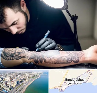 تاتو کار مرد در بندرعباس