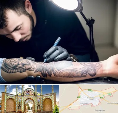 تاتو کار مرد در سمنان