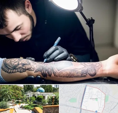 تاتو کار مرد در باغمیشه تبریز 