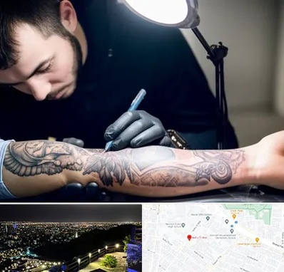 تاتو کار مرد در هفت تیر مشهد