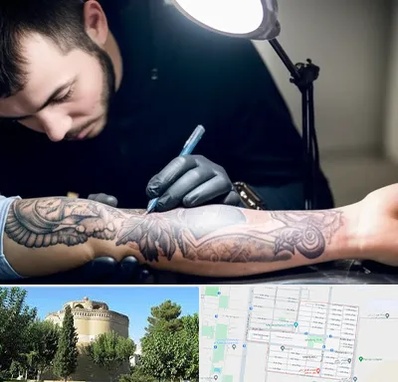 تاتو کار مرد در مرداویج اصفهان 