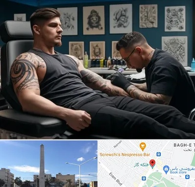 سالن تاتو در فلکه گاز شیراز 