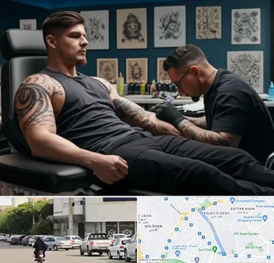 سالن تاتو در قدوسی شرقی شیراز 