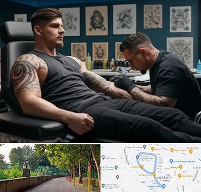 سالن تاتو در فلکه گاز رشت 