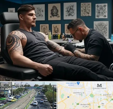 سالن تاتو در جنوب تهران