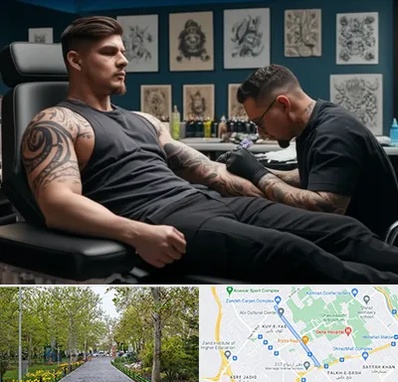 سالن تاتو در قدوسی غربی شیراز 