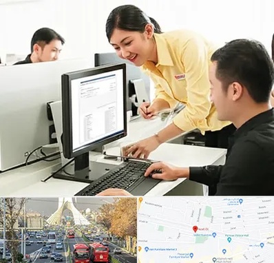 کافی نت ثبت نام لاتاری در خیابان آزادی 