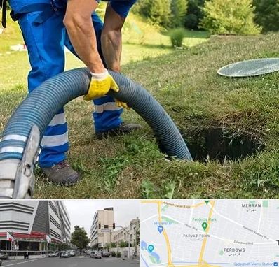 لوله کشی فاضلاب در بلوار فردوس