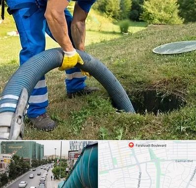 لوله کشی فاضلاب در بلوار فرحزادی