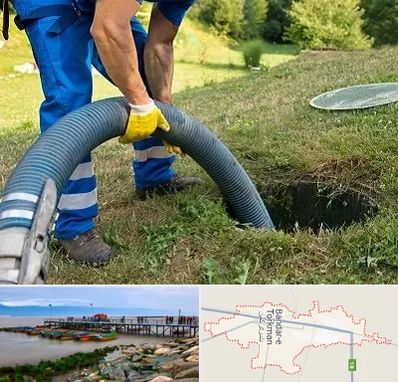 لوله کشی فاضلاب در بندر ترکمن