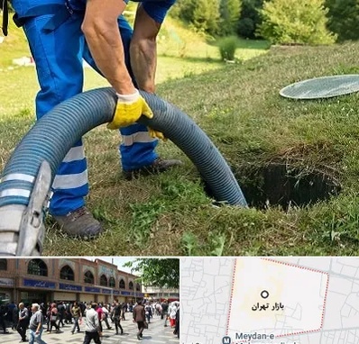 لوله کشی فاضلاب در بازار تهران