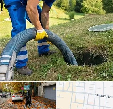 لوله کشی فاضلاب در خیابان فلسطین