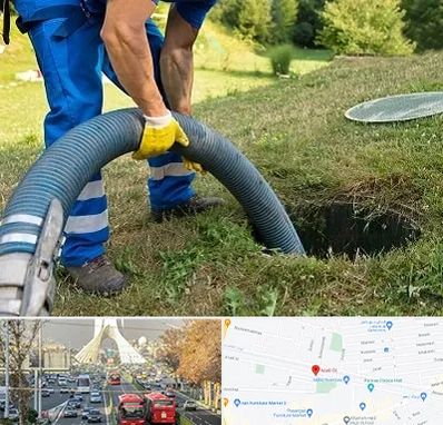 لوله کشی فاضلاب در خیابان آزادی