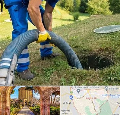 لوله کشی فاضلاب در شهر ری
