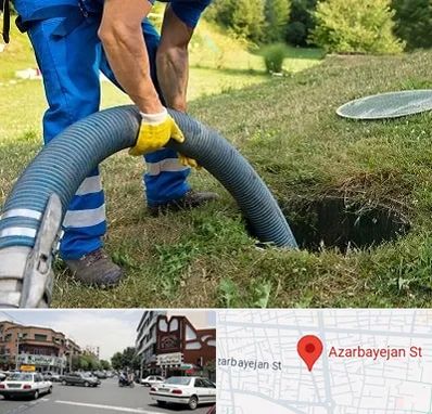 لوله کشی فاضلاب در خیابان آذربایجان