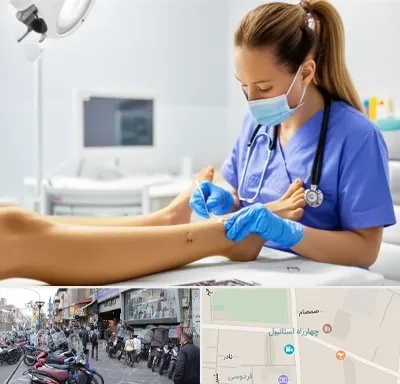کارشناس زخم در چهارراه استانبول