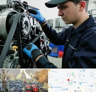 لوازم یدکی ماشین سنگین در خیابان آزادی 