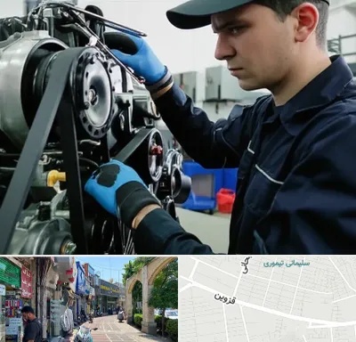 لوازم یدکی ماشین سنگین در خیابان قزوین