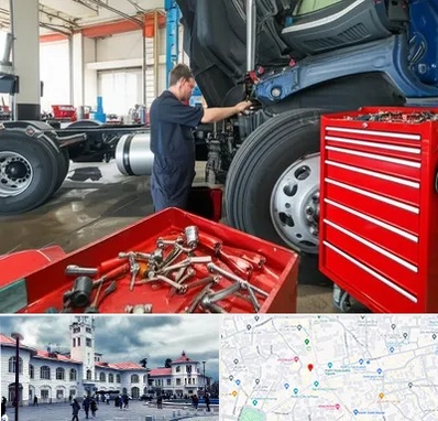 لوازم یدکی کامیون در میدان شهرداری رشت 