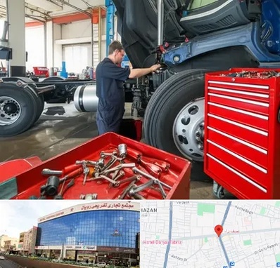 لوازم یدکی کامیون در نصف راه تبریز 