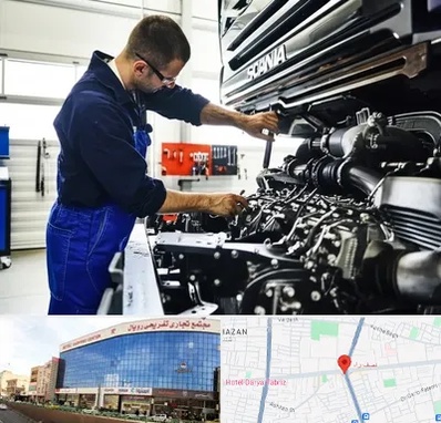 لوازم یدکی اسکانیا در نصف راه تبریز 