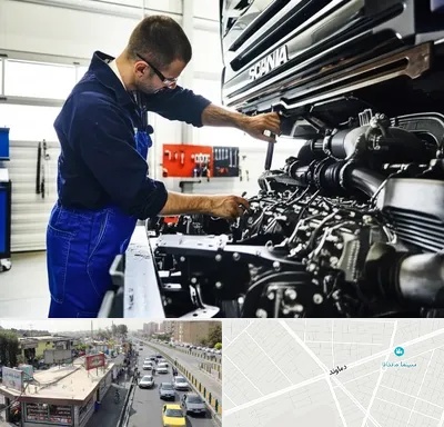 لوازم یدکی اسکانیا در خیابان دماوند