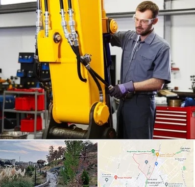 لوازم یدکی بیل مکانیکی در باغستان کرج 