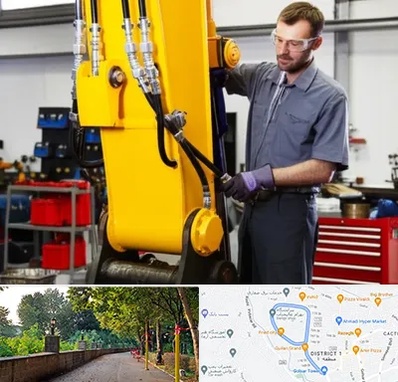 لوازم یدکی بیل مکانیکی در فلکه گاز رشت 