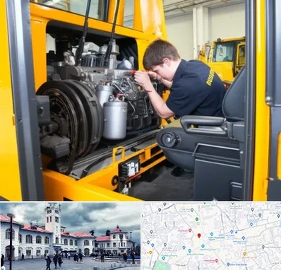 لوازم یدکی بلدوزر در میدان شهرداری رشت 