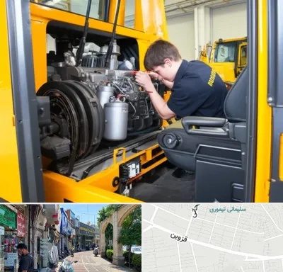 لوازم یدکی بلدوزر در خیابان قزوین