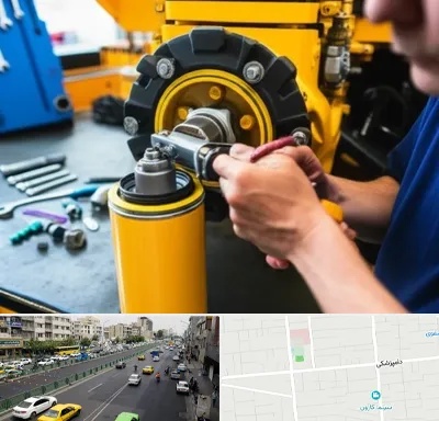 لوازم یدکی کوماتسو در خیابان دامپزشکی