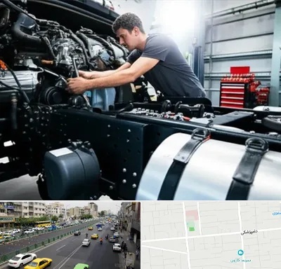 لوازم یدکی تریلی در خیابان دامپزشکی